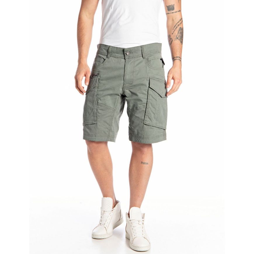 Снимка на REPLAY МЪЖКИ БЕРМУДИ JOE COTTON SHORTS В АВИАТОРСКО ЗЕЛЕНО