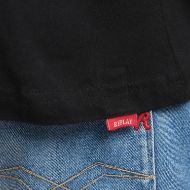 Picture of REPLAY MEN'S JERSEY T-SHIRT WITH RED R LOGO IN BLACK 4