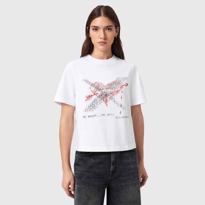 Снимка на ALLSAINTS ДАМСКИ ТОП HEARTACHE LISA T-SHIRT В БЯЛО