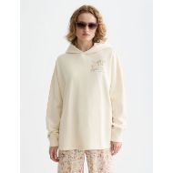 Picture of SCOTCH&SODA WOMEN'S WASHED ARTWORK HOODIE IN EGGNOG 4