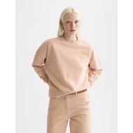 Picture of SCOTCH&SODA WOMEN'S RELAXED FIT SWEATSHIRT WITH FLOCK PRINT IN ROSE DUST 4