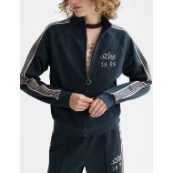 Picture of SCOTCH&SODA WOMEN'S ZIP THROUGH INTERLOCK SWEATSHIRT IN CARBON 6