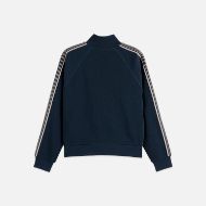 Picture of SCOTCH&SODA WOMEN'S ZIP THROUGH INTERLOCK SWEATSHIRT IN CARBON 2
