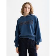 Picture of SCOTCH&SODA WOMEN'S 40 YEARS WASHED ARTWORK HOODIE IN ENSIGN BLUE 4