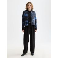 Picture of SCOTCH&SODA WOMEN'S QUILTED REVERSIBLE BOMBER JACKET IN METEORITE 8