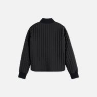 Picture of SCOTCH&SODA WOMEN'S QUILTED REVERSIBLE BOMBER JACKET IN METEORITE 2