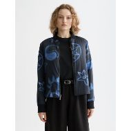 Picture of SCOTCH&SODA WOMEN'S QUILTED REVERSIBLE BOMBER JACKET IN METEORITE 5