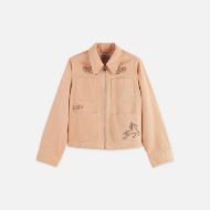 Picture of SCOTCH&SODA WOMEN'S EMBROIDERED JACKET IN ROSE DUST 1