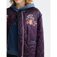 Picture of SCOTCH&SODA WOMEN'S 40 YEARS EMBROIDERED SOUVENIR JACKET IN SWEET GRAPE 8