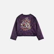 Picture of SCOTCH&SODA WOMEN'S 40 YEARS EMBROIDERED SOUVENIR JACKET IN SWEET GRAPE 2