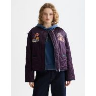 Picture of SCOTCH&SODA WOMEN'S 40 YEARS EMBROIDERED SOUVENIR JACKET IN SWEET GRAPE 6