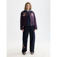 Picture of SCOTCH&SODA WOMEN'S 40 YEARS EMBROIDERED SOUVENIR JACKET IN SWEET GRAPE 9