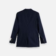 Picture of SCOTCH&SODA WOMEN'S CORE SB FITTED BLAZER IN NIGHT BLUE PINSTRIPE 2