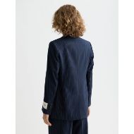 Picture of SCOTCH&SODA WOMEN'S CORE SB FITTED BLAZER IN NIGHT BLUE PINSTRIPE 5