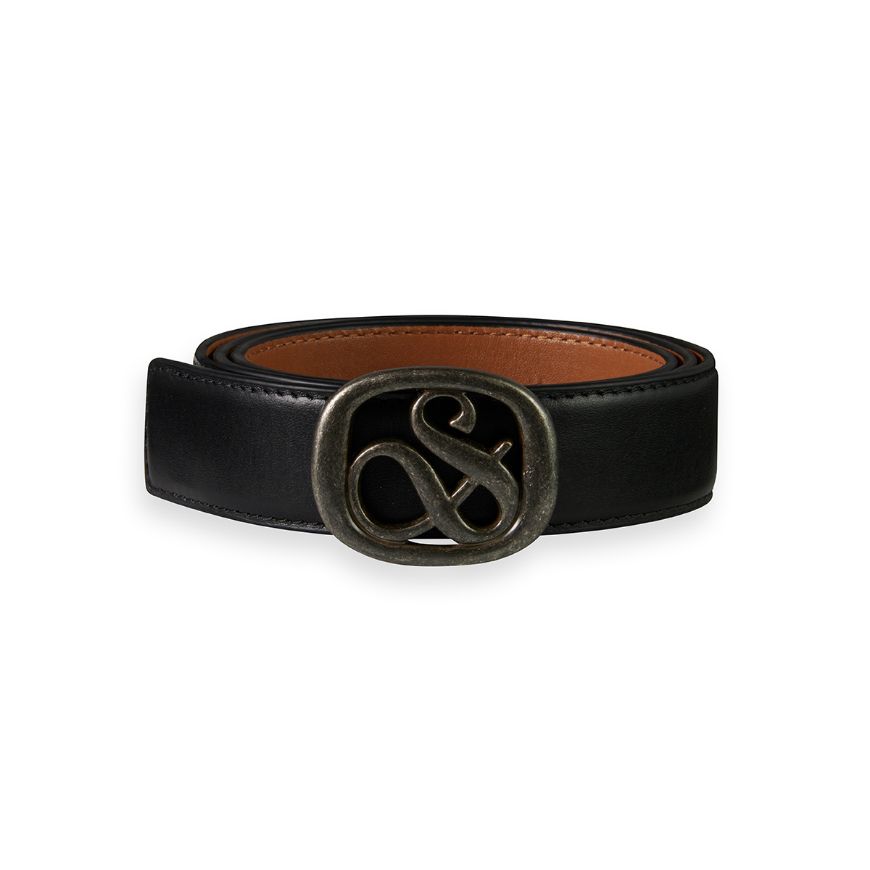 Picture of SCOTCH&SODA WOMEN'S CORE REVERSIBLE AMPERSAND BELT IN BLACK