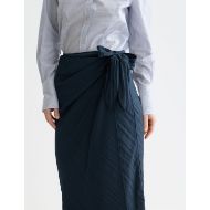 Picture of SCOTCH&SODA WOMEN'S TIE WRAP SKIRT IN CARBON 6