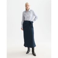 Picture of SCOTCH&SODA WOMEN'S TIE WRAP SKIRT IN CARBON 7