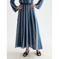 Picture of SCOTCH&SODA WOMEN'S PLEATED STRIPE KNITTED MIDI SKIRT IN CARBON 4