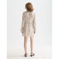Picture of SCOTCH&SODA WOMEN'S PRINTED LONG SLEEVE MINI DRESS IN COSMIC SKY EGGNOG 5