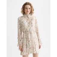 Picture of SCOTCH&SODA WOMEN'S PRINTED LONG SLEEVE MINI DRESS IN COSMIC SKY EGGNOG 6