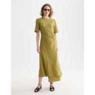 Picture of SCOTCH&SODA WOMEN'S TIE WRAP DRESS IN GREEN MOSS 4