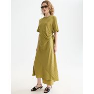 Picture of SCOTCH&SODA WOMEN'S TIE WRAP DRESS IN GREEN MOSS 5