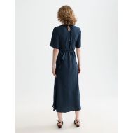Picture of SCOTCH&SODA WOMEN'S TIE WRAP DRESS IN CARBON 5