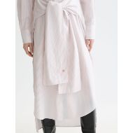 Picture of SCOTCH&SODA WOMEN'S RELAXED TIE SHIRT DRESS IN MICRO STRIPE 7