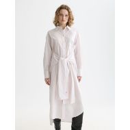 Picture of SCOTCH&SODA WOMEN'S RELAXED TIE SHIRT DRESS IN MICRO STRIPE 6