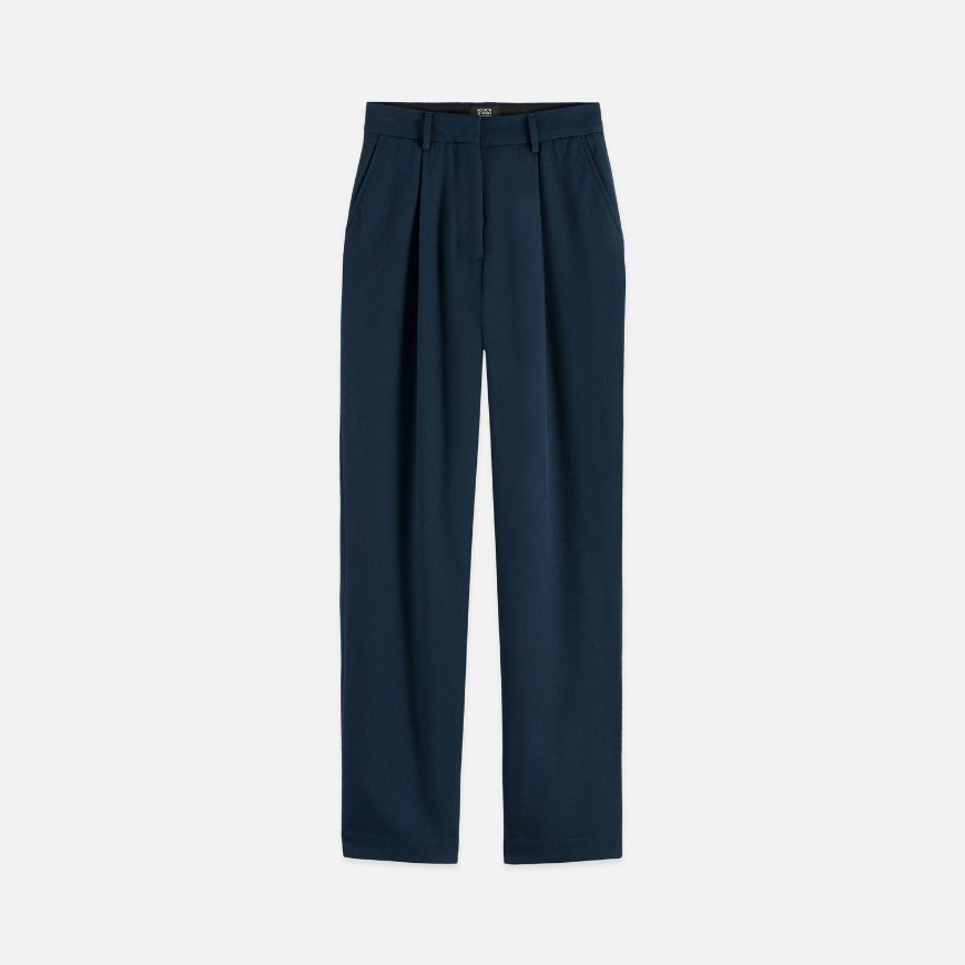 Picture of SCOTCH&SODA WOMEN'S ROBYN HIGH RISE TAPERED LEG PANTS IN CARBON
