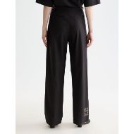 Picture of SCOTCH&SODA WOMEN'S QUINN MID RISE WIDE LEG PANTS WITH CROSS STITCHING IN METEORITE 5