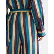 Picture of SCOTCH&SODA WOMEN'S ELENI HIGH RISE WIDE LEG STRIPED PANTS IN EL COSMICO STRIPE DEEP LAGOON 6