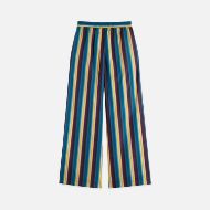 Picture of SCOTCH&SODA WOMEN'S ELENI HIGH RISE WIDE LEG STRIPED PANTS IN EL COSMICO STRIPE DEEP LAGOON 2