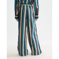 Picture of SCOTCH&SODA WOMEN'S ELENI HIGH RISE WIDE LEG STRIPED PANTS IN EL COSMICO STRIPE DEEP LAGOON 5