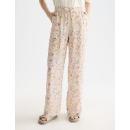 Picture of SCOTCH&SODA WOMEN'S GIA MID RISE WIDE LEG ALL OVER PRINTED PANTS IN COSMIC SKY EGGNOG 4