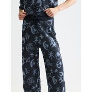 Picture of SCOTCH&SODA WOMEN'S JACQUARD KNITTED TROUSERS IN COSMIC SKY SPACED CARBON 6