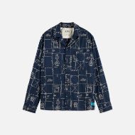 Picture of SCOTCH&SODA MEN'S ALLOVER EMBROIDERED SHIRT IN BLACK 1