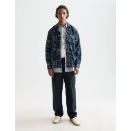 Picture of SCOTCH&SODA MEN'S ALLOVER EMBROIDERED SHIRT IN BLACK 7