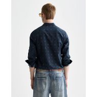 Picture of SCOTCH&SODA MEN'S PRINTED COTTON SLIM-FIT SHIRT IN BLACK 5