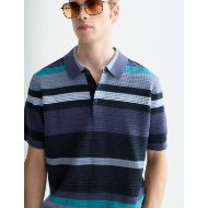 Picture of SCOTCH&SODA MEN'S KNITTED STRIPED REGULAR-FIT POLO IN NAVY 6