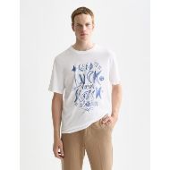 Picture of SCOTCH&SODA MEN'S WASHED GRAPHIC REGULAR-FIT T-SHIRT IN WHITE/PASTEL 4