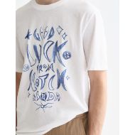 Picture of SCOTCH&SODA MEN'S WASHED GRAPHIC REGULAR-FIT T-SHIRT IN WHITE/PASTEL 6