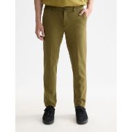 Picture of SCOTCH&SODA MEN'S SEASONAL CORE MOTT TAILORED COTTON BLEND JERSEY CHINO IN DARK GREEN 4