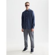 Picture of SCOTCH&SODA MEN'S SEASONAL CORE LINEN REGULAR-FIT SHIRT IN NAVY 8