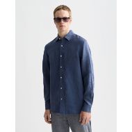 Picture of SCOTCH&SODA MEN'S SEASONAL CORE LINEN REGULAR-FIT SHIRT IN NAVY 5