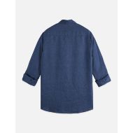 Picture of SCOTCH&SODA MEN'S SEASONAL CORE LINEN REGULAR-FIT SHIRT IN NAVY 2