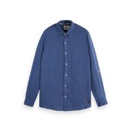 Picture of SCOTCH&SODA MEN'S SEASONAL CORE LINEN REGULAR-FIT SHIRT IN NAVY 4