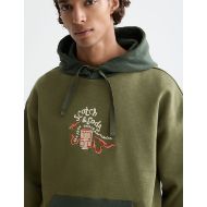 Picture of SCOTCH&SODA MEN'S THE 40TH ANNIVERSARY EMBROIDERED RELAXED-FIT HOODIE IN DARK GREEN 6