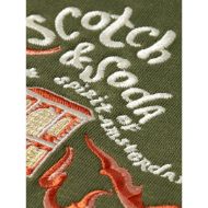 Picture of SCOTCH&SODA MEN'S THE 40TH ANNIVERSARY EMBROIDERED RELAXED-FIT HOODIE IN DARK GREEN 3