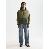 Picture of SCOTCH&SODA MEN'S THE 40TH ANNIVERSARY EMBROIDERED RELAXED-FIT HOODIE IN DARK GREEN 7